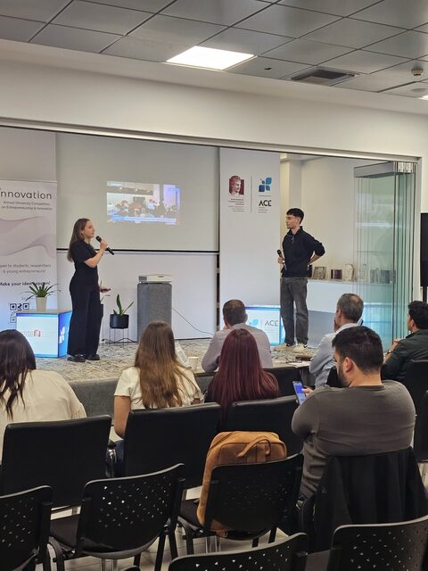Presenting Studybrew at the εnnovation 2026 finals